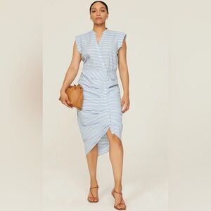 Ruched Stripe Shirtdress Veronica Beard Size 12